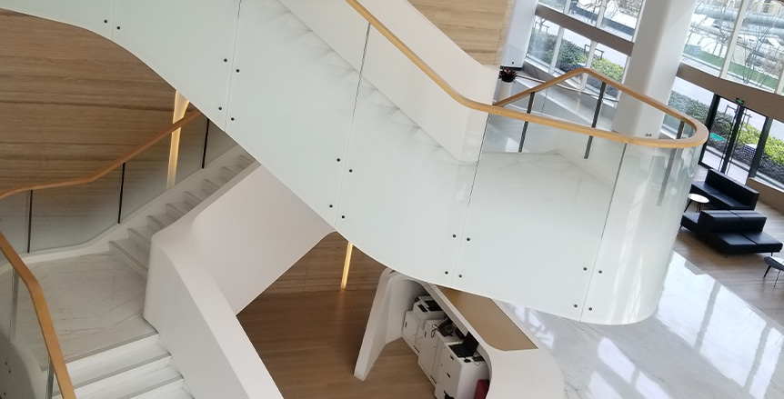 上海金龍魚-包覆型鋼結構樓梯